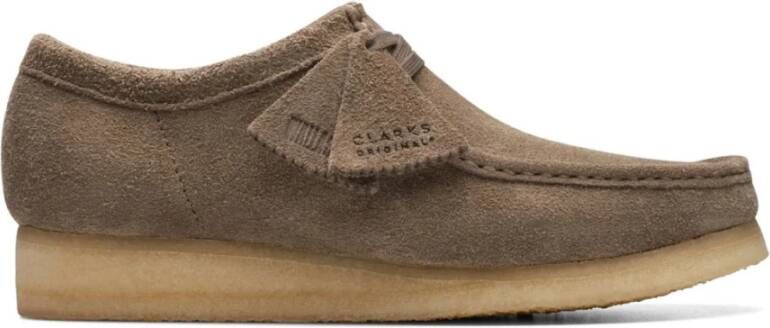 Clarks Suède Stadschoenen Plat Model Brown Heren