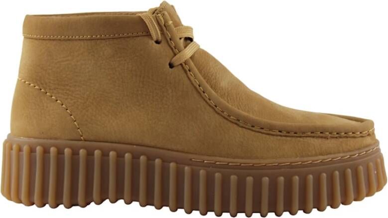 Clarks Tan Nubuck Casual Schoenen Brown Dames