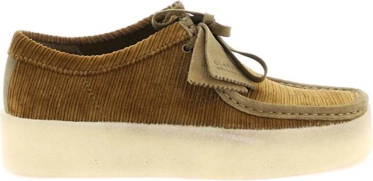 Clarks Velvet Lace-Up Wallabee Cup Schoenen Brown Heren