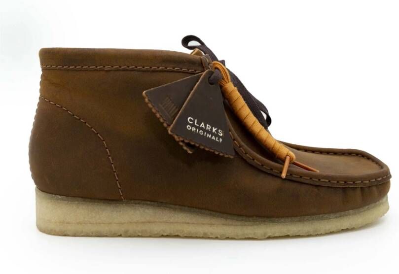 Clarks Wallabee Boot Leer Bruin Heren