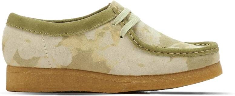 Clarks Wallabee Mocassin Stijl Schoenen Green Dames