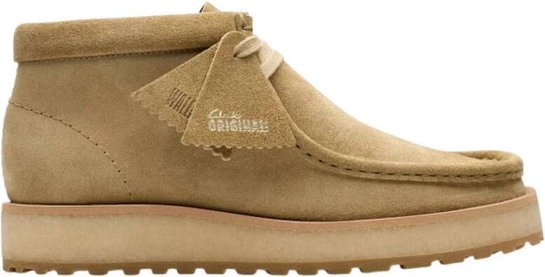 Clarks Wallabee Scout Schoenen Beige Dames