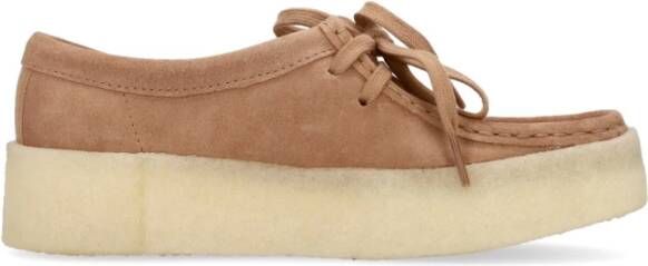 Clarks Warm Beige Wallabee Cup Mocassin Schoen Beige Dames