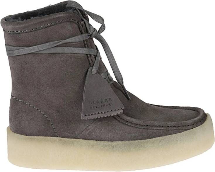 Clarks Stijlvolle Grijze Winterlaarzen Grijs Dames