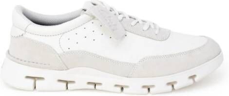 Clarks Witte Herensneakers Wit Heren