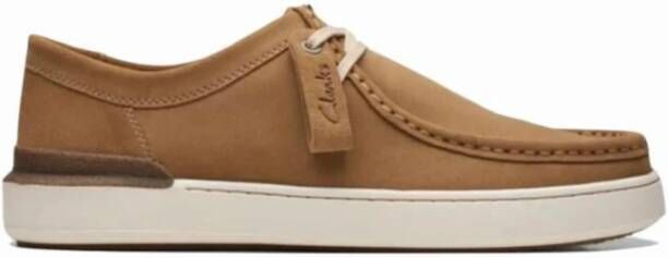 Clarks Witte zool Wally veterschoen Beige Heren