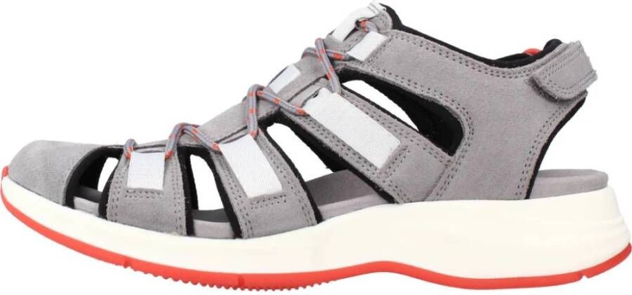 Clarks Zomer Platte Sandalen Vrouwen Elegant Stijl Gray Dames