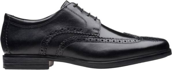 Clarks Zwarte Leren Brogue Schoenen Black Heren