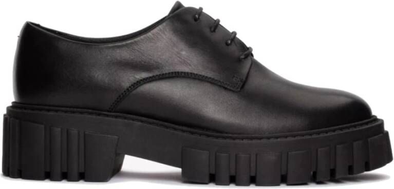 Clarks Zwarte Leren Veterschoenen Page Walk Black Dames