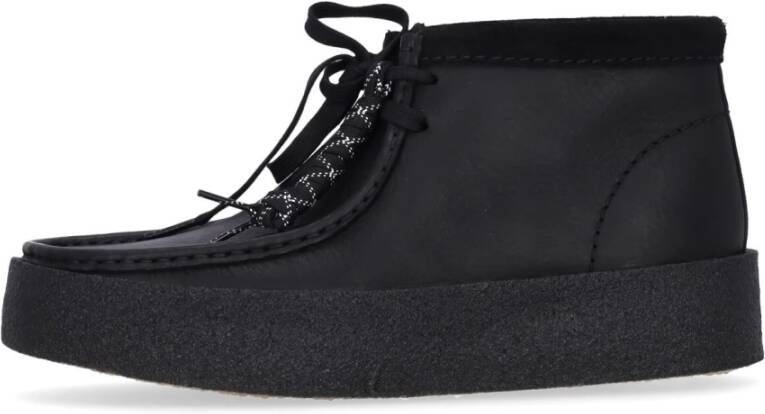 Clarks Zwarte Leren Wallabee Cup BT Black Heren