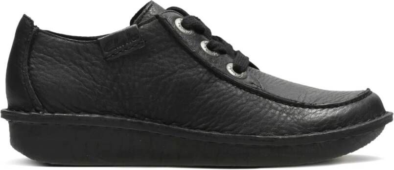 Clarks Zwarte Veterschoen Wijde Pasvorm Black Dames