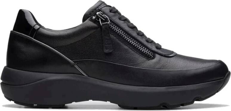 Clarks Zwarte Vrijetijdssneakers voor Vrouwen Black Dames