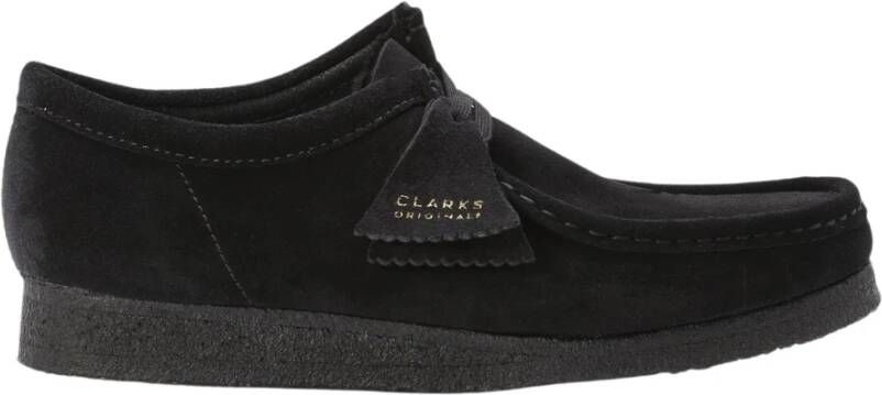 Clarks Zwarte Wallabee Suède Schoenen Black Heren