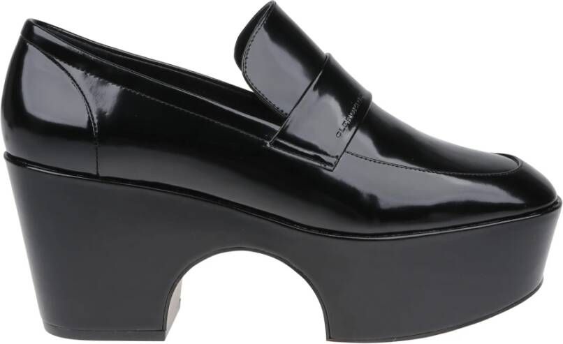 Clergerie Futuristische Sculpturale Platform Mocassin Black Dames