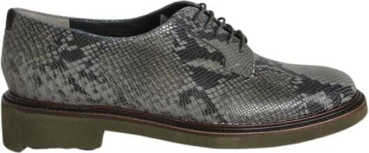 Clergerie Grijze Snakeskin Derbies met Zwarte Binnenkant Gray Dames