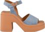 Clergerie Katoen Rubberen Zool Schoenen Blue Dames - Thumbnail 1