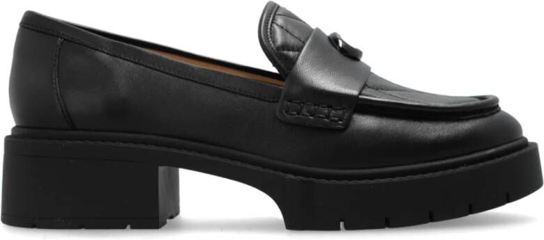 Coach Loafers Leah Quilted Leather Loafer in zwart