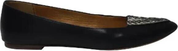 Coach Pre-owned Leather flats Black Dames