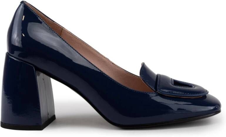 Coccinelle Blauwe Leren Hak Pumps Blue Dames