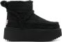 Coccinelle Zwarte Shearling Enkellaarzen Black Dames - Thumbnail 1