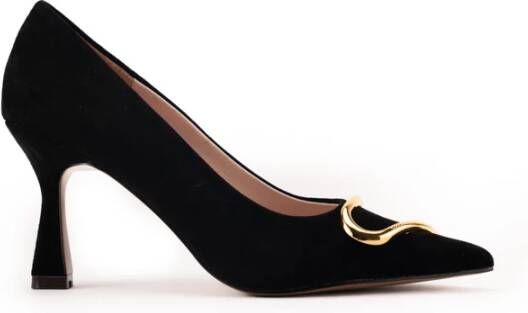 Coccinelle Zwarte Suède Hak Pumps Black Dames