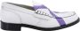 College Stijlvolle witte leren loafers White Heren - Thumbnail 1