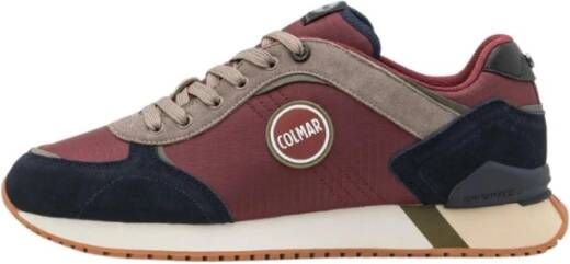 Colmar Bordeaux Platte Sneakers Rood Heren