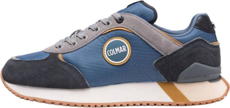 Colmar Blauwe Platte Sneakers met Iconisch Logo Blauw Heren