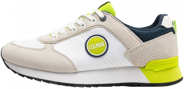 Colmar Witte geregen Travis -kleuren sneakers Wit Heren