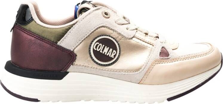 Colmar Sneakers met ronde neus en 3D-logo Beige Dames