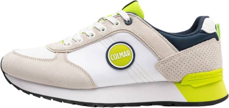 Colmar Witte geregen Travis -kleuren sneakers Wit Heren