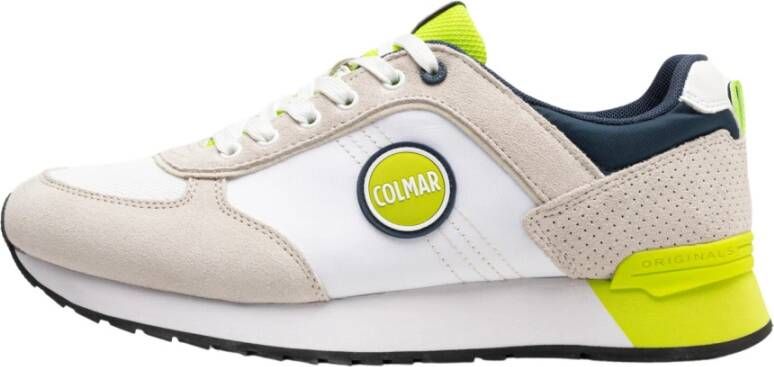 Colmar Witte geregen Travis -kleuren sneakers Wit Heren