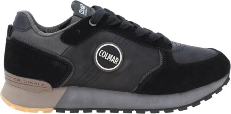 Colmar Zwarte Sneakers Travis Boost Vintage Effect Black Heren