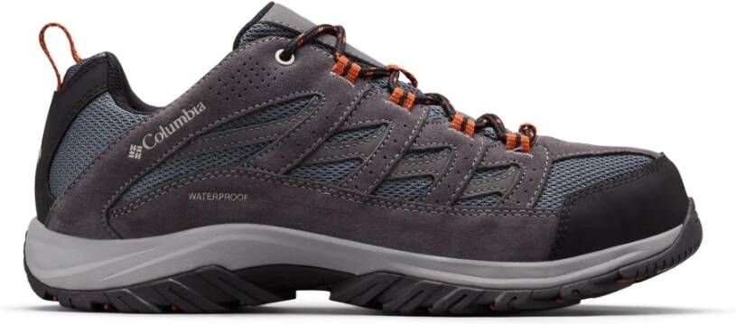 Columbia Grijze Leren Veterschoenen met Rubberen Zool Gray Heren