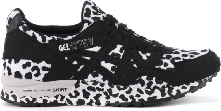 Comme des Garçons Suede Sneakers van Shirt x Asics Samenwerking White Black Heren