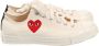 Comme des Garçons Beige Canvas Sneakers met Hartprint Beige Heren - Thumbnail 1