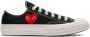 Comme des Garçons Canvas Heart Sneaker Zwart Rood Wit Black Heren - Thumbnail 1