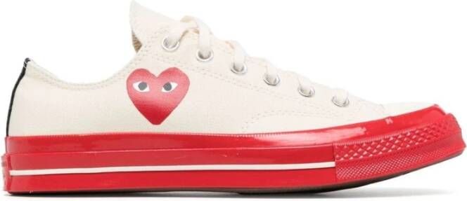 Comme des Garçons Play Witte Converse Sneakers White Dames