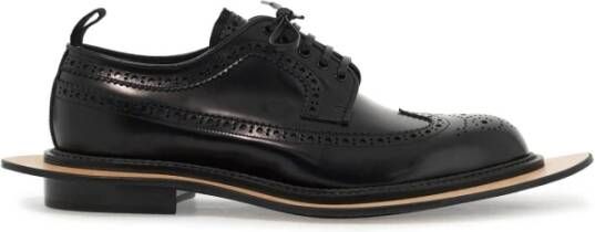 Comme des Garçons Drijvende Veterschoenen met Brogue Black Heren