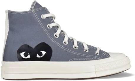 Comme des Garçons Grijze Canvas Chuck Taylor High-Top Sneakers Grijs Dames