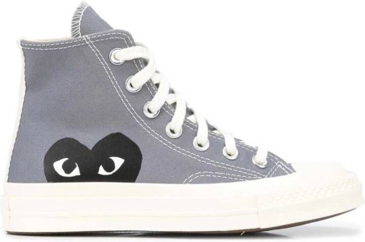 Comme des Garçons Grijze Hoge Converse Sneakers Gray Heren