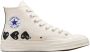 Comme des Garçons Play Multi Heart High Top Sneakers Beige Heren - Thumbnail 1