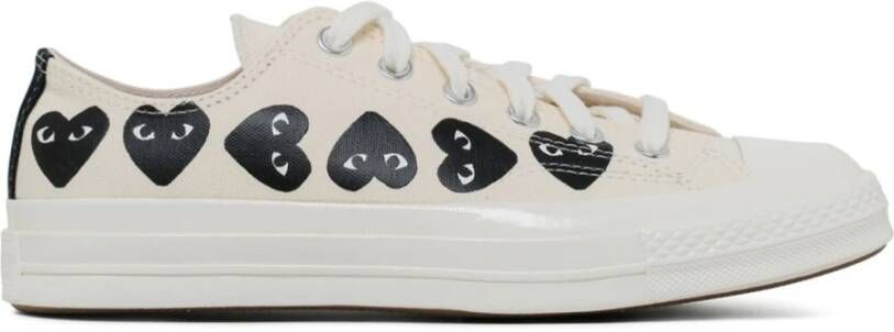 Comme des Garçons Iconische Hart Lage Top Sneakers White Dames