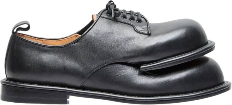 Comme des Garçons Leren Double-Footed Derby Schoenen Black Heren