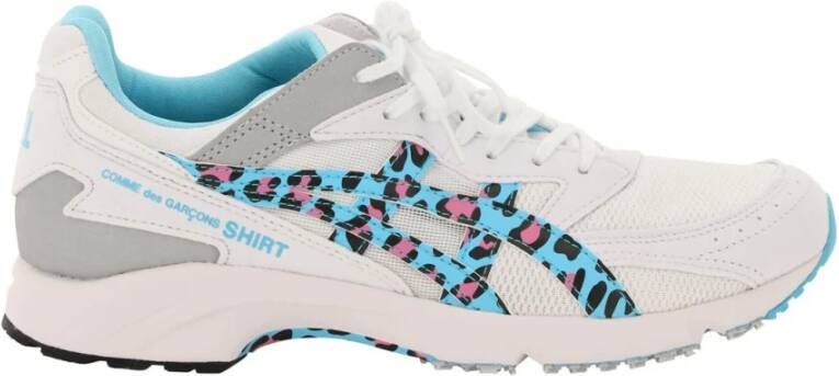 Comme des Garçons Mesh Sneakers met Multicolor Print White Heren