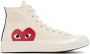 Comme des Garçons Play Beige Canvas Hi-Top Sneakers Beige Heren - Thumbnail 1