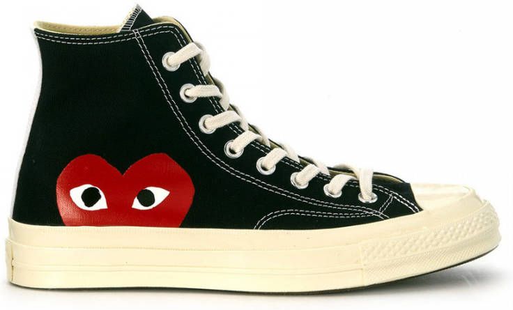 Comme des Garçons Play Zwarte Canvas Chuck Taylor 70 High-Top Sneakers Zwart Unisex