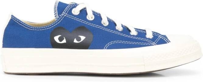 Comme des Garçons Play Blauwe Sneakers Stijlvolle Unisex Schoenen Blue Dames