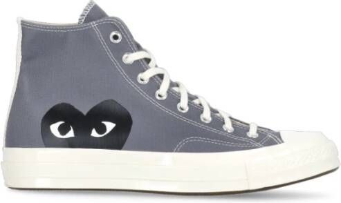 Comme des Garçons Play Canvas High Top Sneakers Grijs Gray Dames