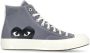 Comme des Garçons Play Canvas High Top Sneakers Grijs Gray Dames - Thumbnail 1